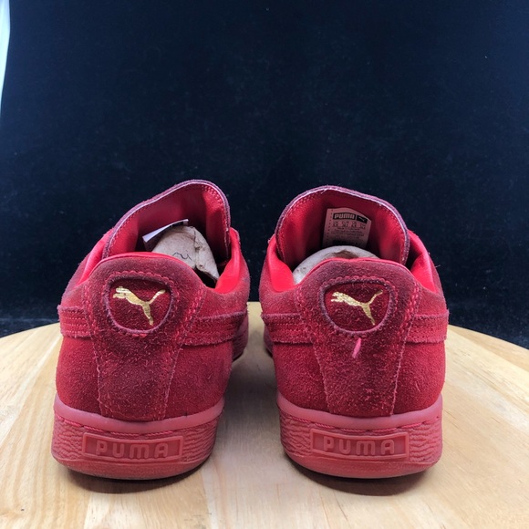 Puma Mens Suede Classic Lace Up Sneakers Shoes 360231-05 Mono Red Size 6.5 - Picture 8 of 10